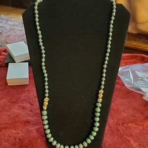 Noonday sparkling necklace sea green.